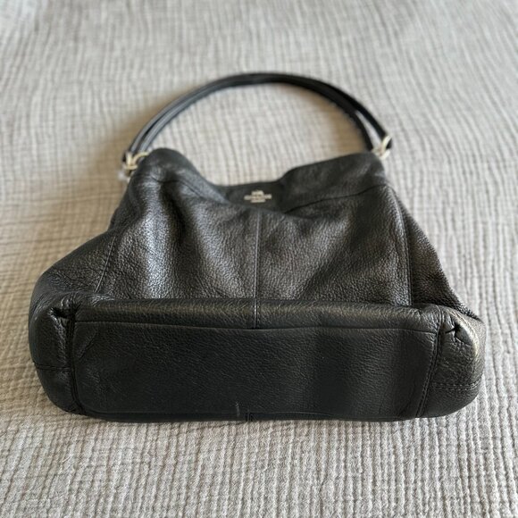 Coach Lexy Pebble Leather Shoulder Bag | Black - Picture 3 of 5